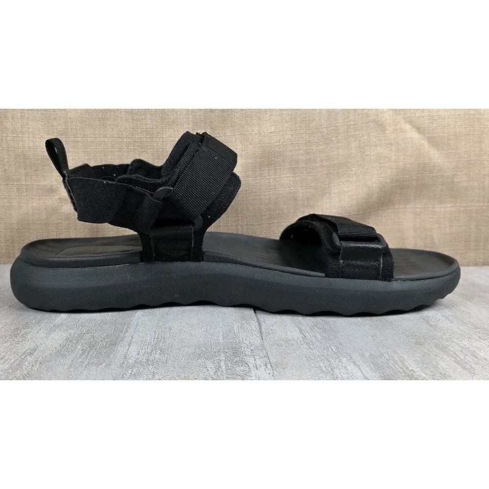 Hey Dude Carson Sandals Mens Size 11 Sport Mode Black Comfort Hiking Beach EUC